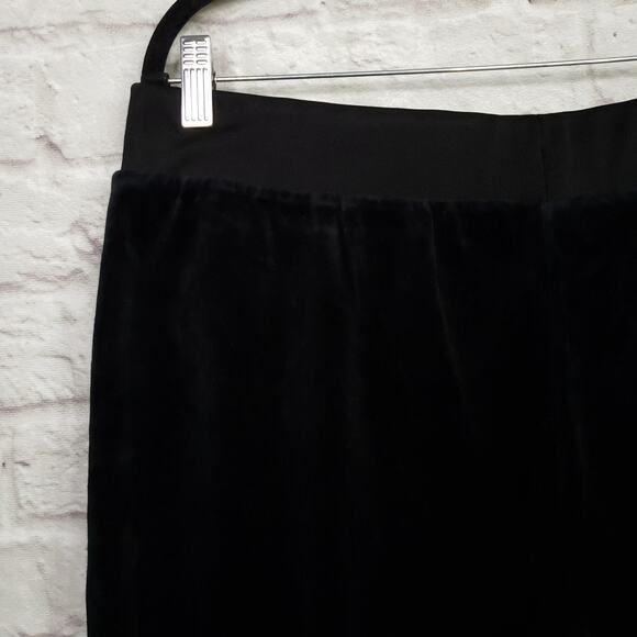 Juicy Couture 90s Y2K Black Velour Track Pants Drawstring Elastic Waist Bling XL - Picture 10 of 12